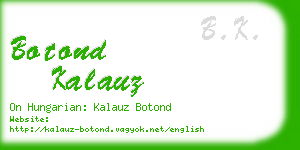 botond kalauz business card